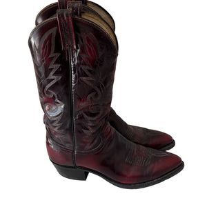 Dan Post Vintage Women’s Maroon Cowboy Boots Sz9.5D